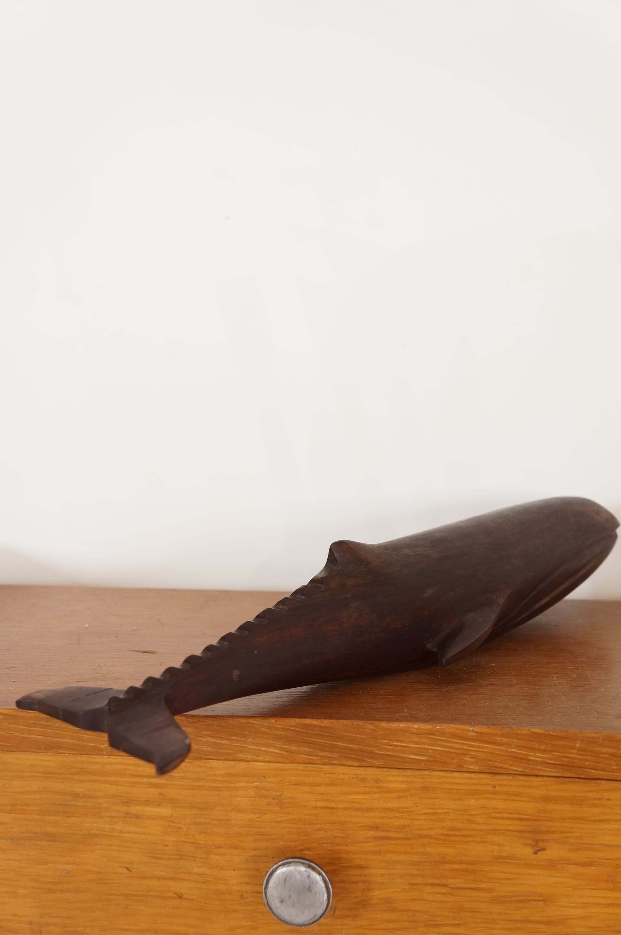 Vintage Wooden Whale Object