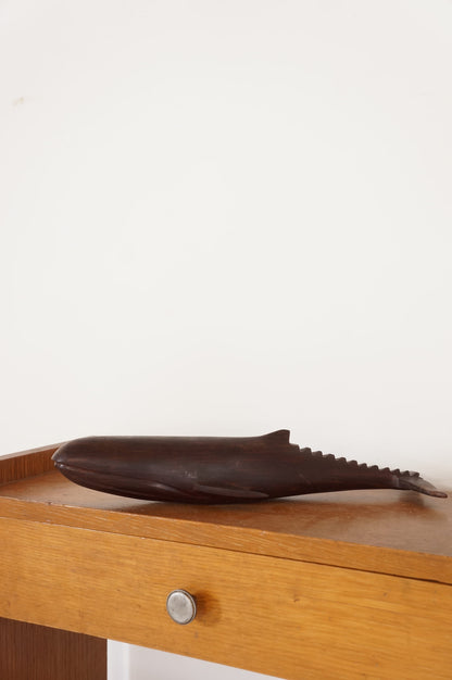 Vintage Wooden Whale Object