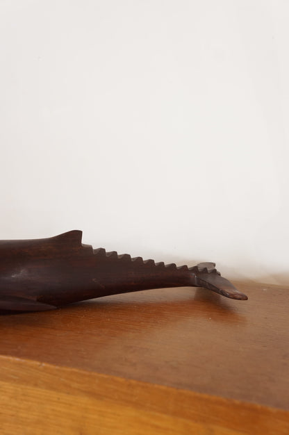 Vintage Wooden Whale Object