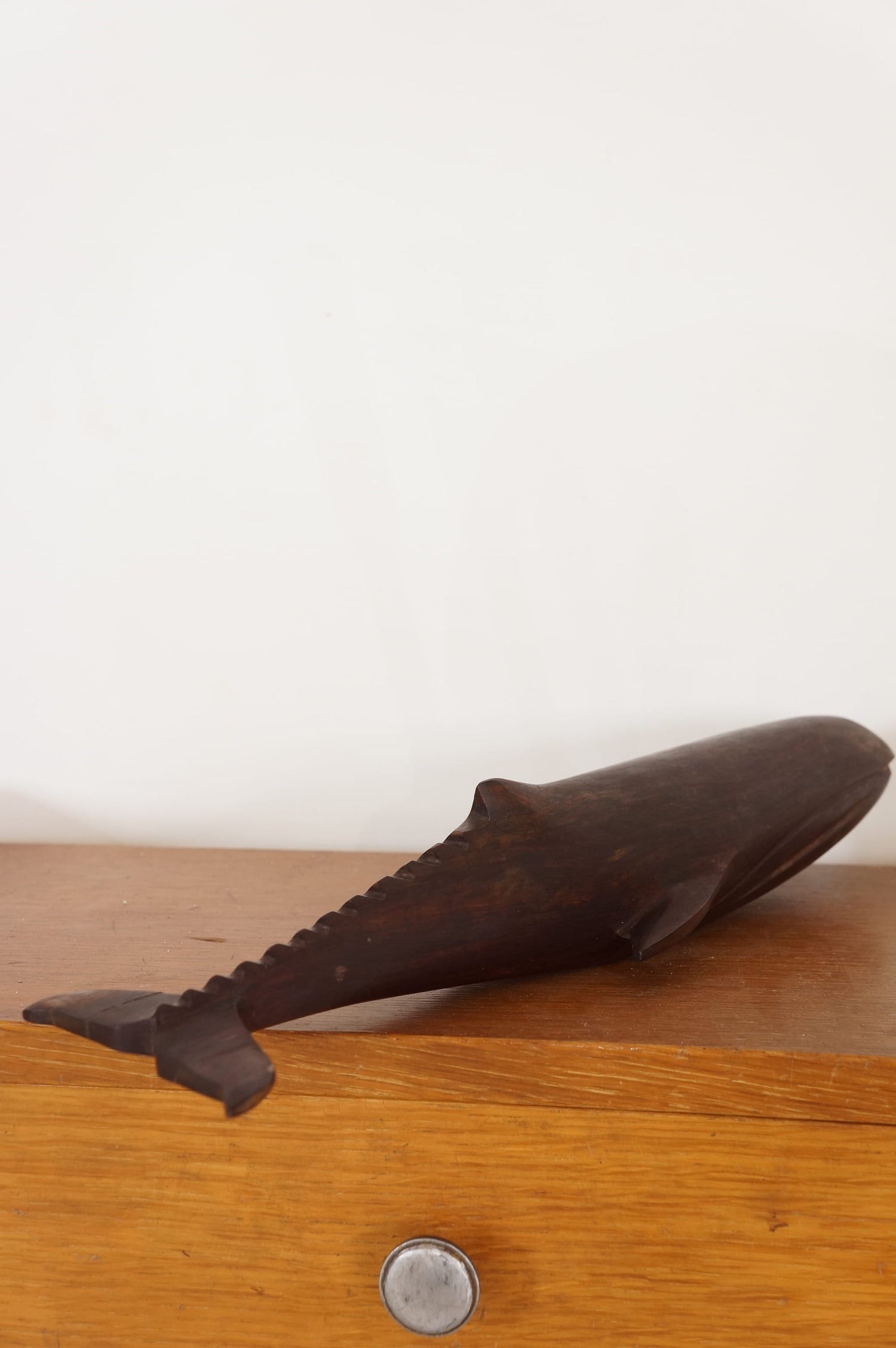 Vintage Wooden Whale Object