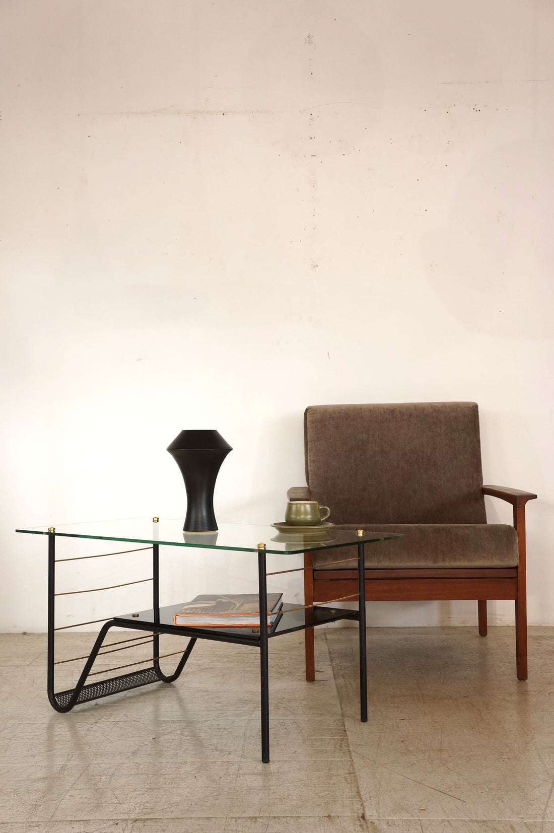 Coffee Table with Magazine Rack /  Pierre Guariche