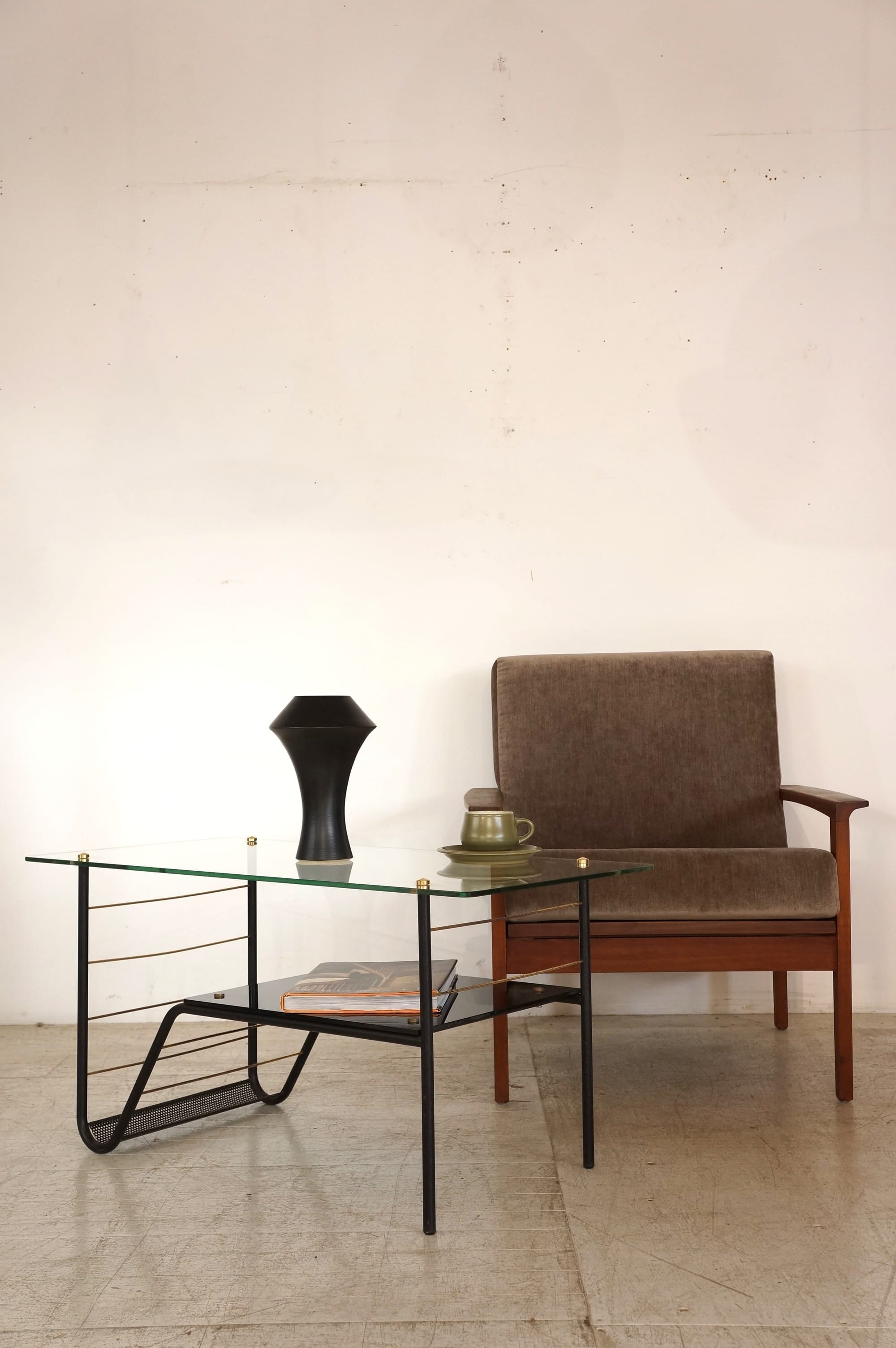 Coffee Table with Magazine Rack /  Pierre Guariche