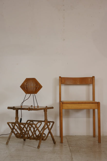 Rope Coffee Table with Magazine Rack /  Audoux-Minet