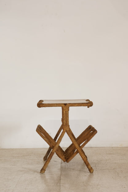 Rope Coffee Table with Magazine Rack /  Audoux-Minet