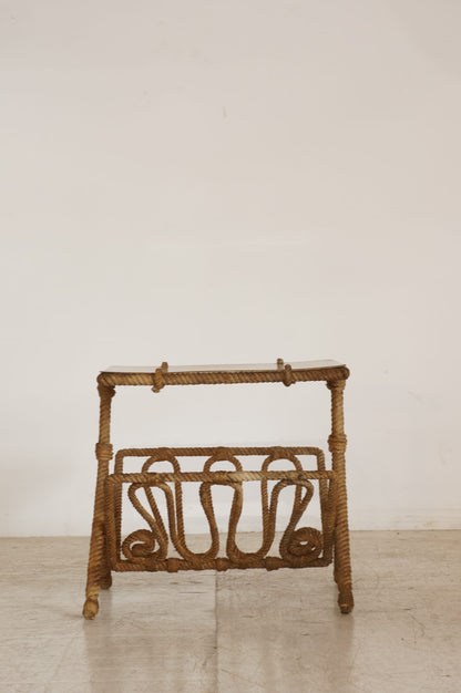 Rope Coffee Table with Magazine Rack /  Audoux-Minet