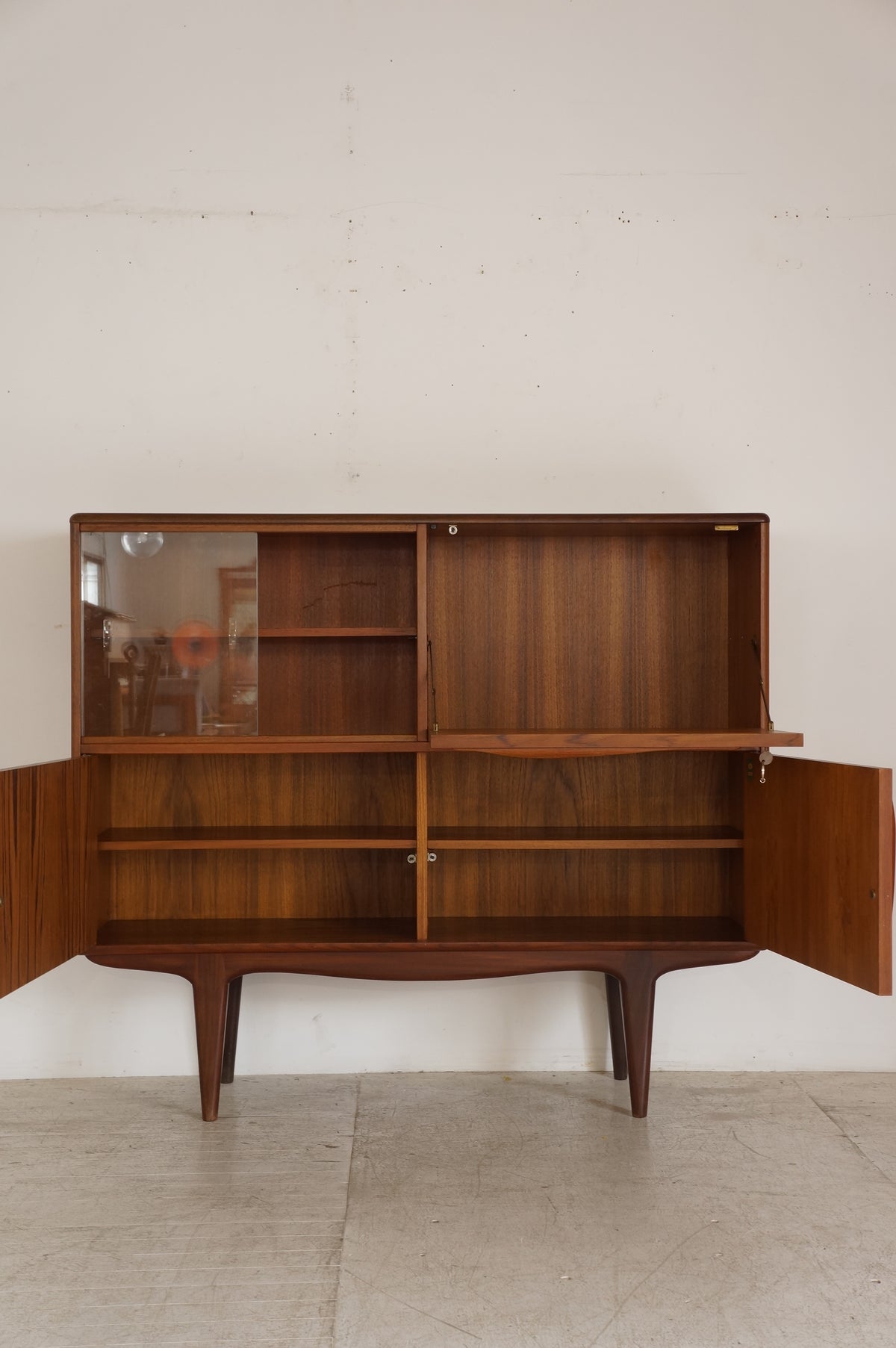 Vintage French Teak Sideboard