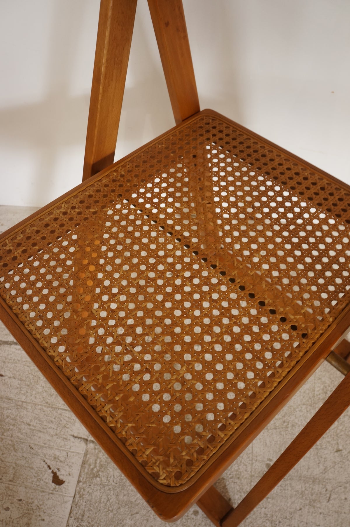 Vintage  Rattan Folding Chair